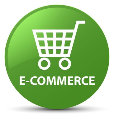 E-ticaret yumuşak yeşil yuvarlak düğmesi