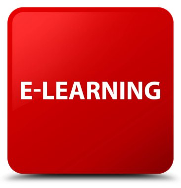 E-öğrenme kırmızı kare düğme