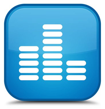 Equalizer'ı kutsal kişilerin resmi özel camgöbeği mavi kare düğme