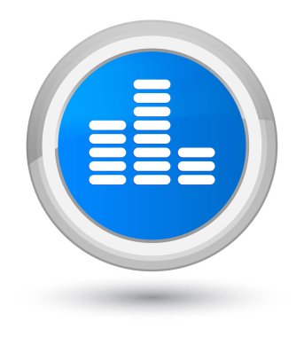 Equalizer'ı kutsal kişilerin resmi ana camgöbeği mavi yuvarlak düğme