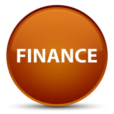 Finans özel kahverengi yuvarlak düğmesi