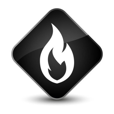 Yangın alev kutsal kişilerin resmi zarif siyah elmas düğme