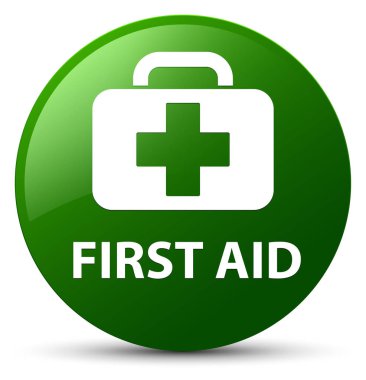 İlk yardım yeşil yuvarlak düğmesi
