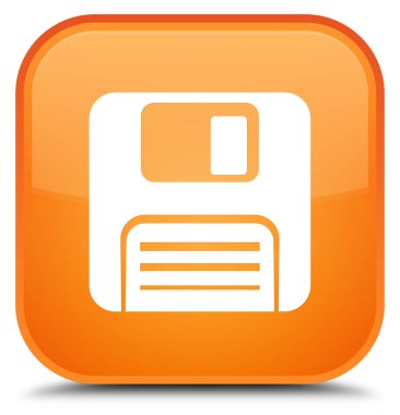 Disket simgesini özel turuncu kare düğme