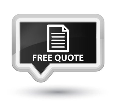 Ücretsiz fiyat teklifi (sayfa simgesi) asal siyah bayrak düğmesini