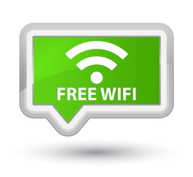 Ücretsiz Wi-Fi asal yumuşak yeşil bayrak düğmesini