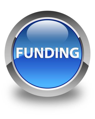Parlak mavi yuvarlak düğme finansman