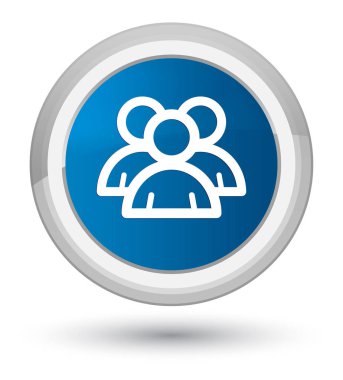 Grup simgesi baş mavi yuvarlak düğmesi