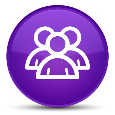 Grup simgesi özel mor yuvarlak düğmesi
