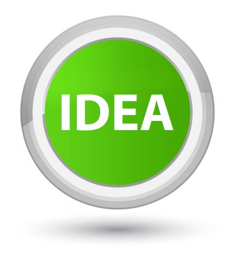 Fikir asal yumuşak yeşil yuvarlak düğmesi