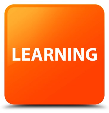 Öğrenme turuncu kare düğme