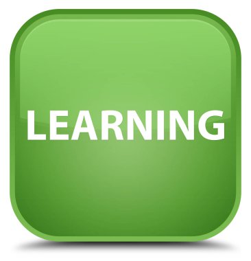 Öğrenme özel yumuşak yeşil kare düğme