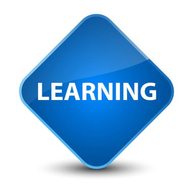 Öğrenme zarif mavi elmas düğmesi