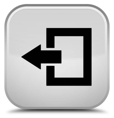 Oturum kapatma simgesi özel beyaz kare düğme