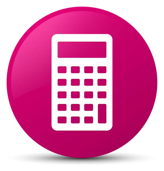 Calculatrice icône rose bouton rond — Photo