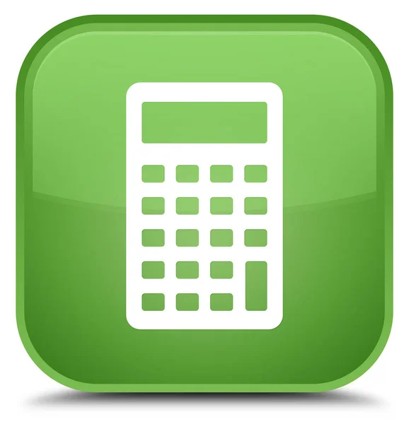 Räknaren ikonen särskilda mjuka gröna fyrkantiga knappen — Stockfoto