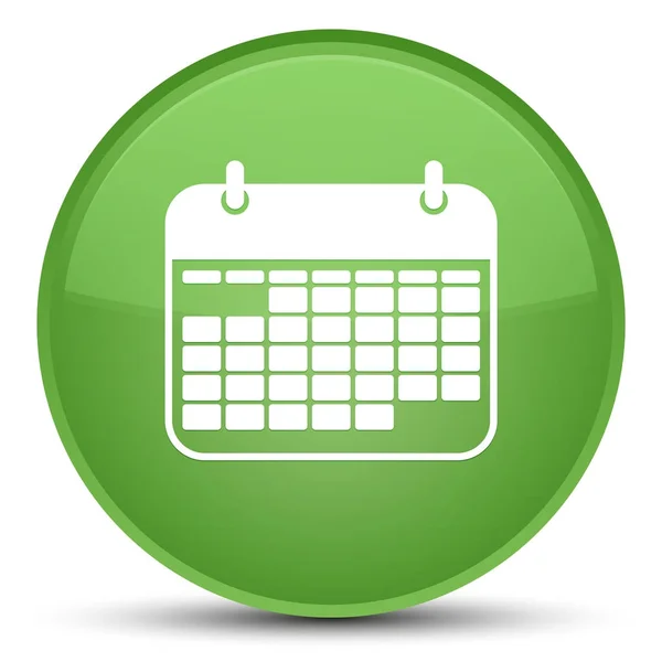 Calendar icon special soft green round button — Stock Photo, Image