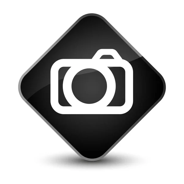 Camera icon elegant black diamond button — Stock Photo, Image