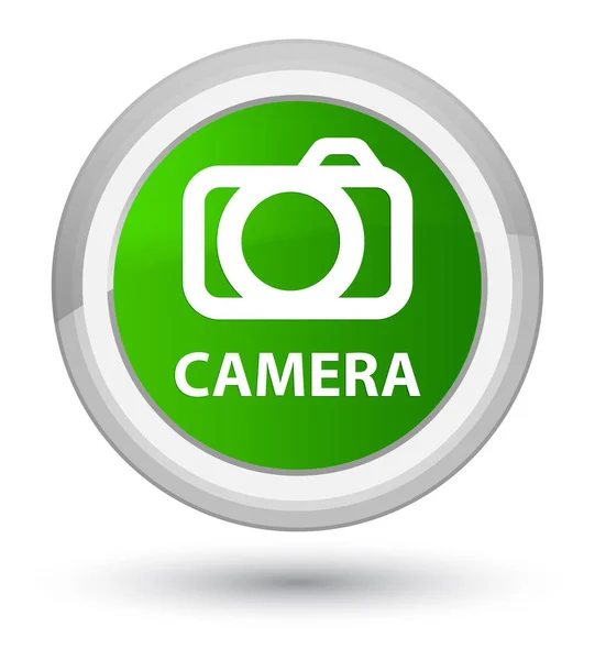 Προνομιακή πράσινο στρογγυλό κουμπί κάμερας — Φωτογραφία Αρχείου