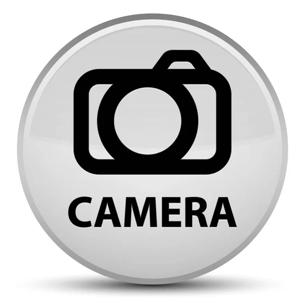 Ειδική λευκό στρογγυλό κουμπί κάμερας — Φωτογραφία Αρχείου