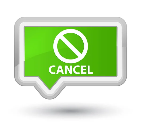 Cancel (prohibition sign icon) prime soft green banner button — Stock Photo, Image