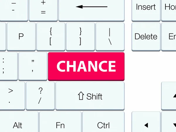 Chance botão de teclado rosa — Fotografia de Stock