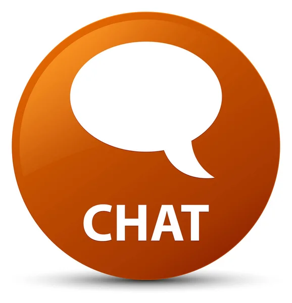 Bruin ronde knop chatten — Stockfoto