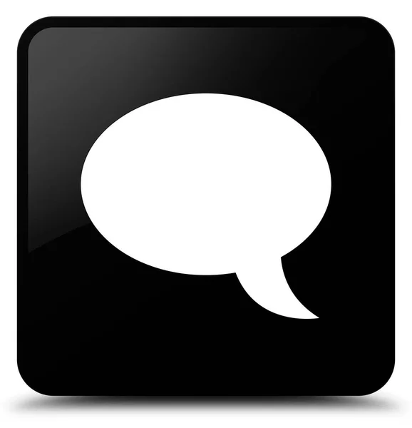 Chat icon black square button — Stock Photo, Image