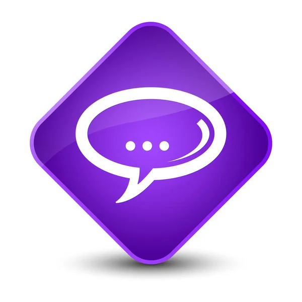 Chat icon elegant purple diamond button — Stock Photo, Image