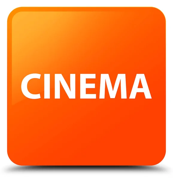 Cinema naranja botón cuadrado — Foto de Stock