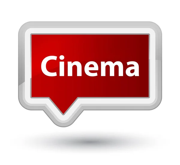 Cinema prime red banner button — Stock Photo, Image