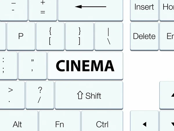Kino bílou klávesnici tlačítko — Stock fotografie