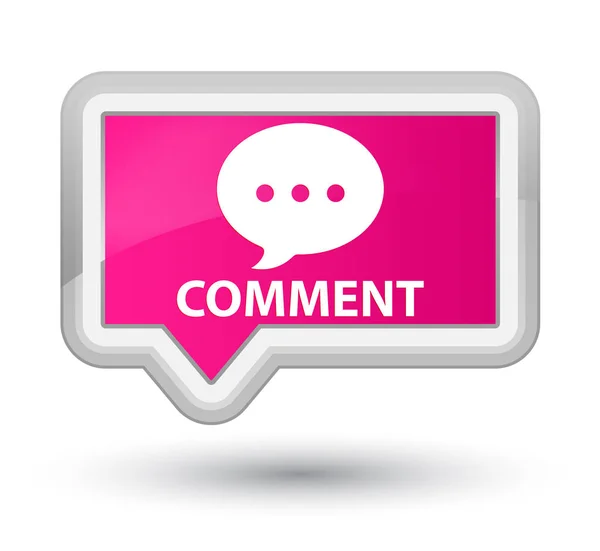 Comment (conversation icon) prime pink banner button