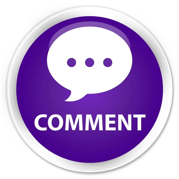 Comment (conversation icon) premium purple round button