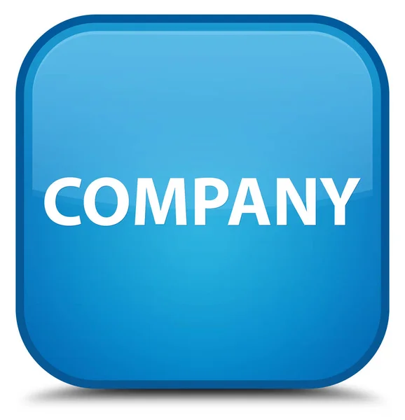 Şirket özel camgöbeği mavi kare düğme — Stok fotoğraf