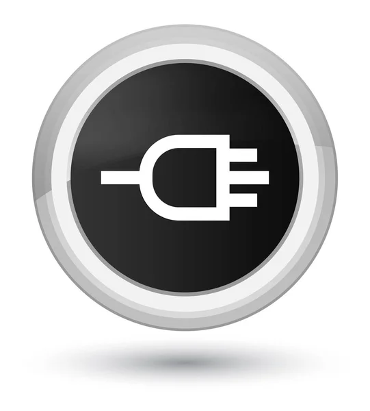 Connect icon prime black round button — Stock Photo, Image