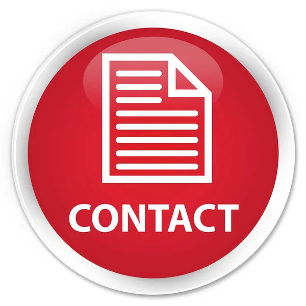 Красная круглая кнопка контакта (значок страницы) — стоковое фото