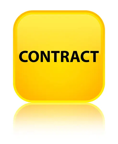 계약 특별 한 노란색 사각형 버튼 — 스톡 사진