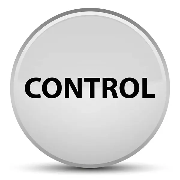 Controle botão redondo branco especial — Fotografia de Stock