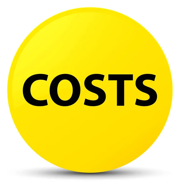 Koszty żółty okrągły przycisk — Zdjęcie stockowe