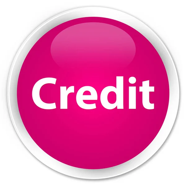 Kredytową premium różowy okrągły przycisk — Zdjęcie stockowe
