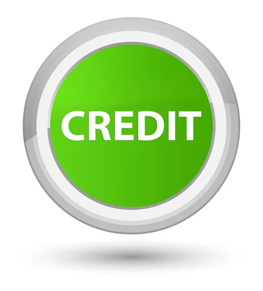 クレジット プライム ソフト緑丸ボタン — ストック写真