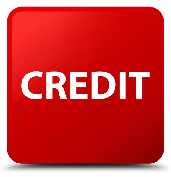 Kredytowej plac czerwony przycisk — Zdjęcie stockowe