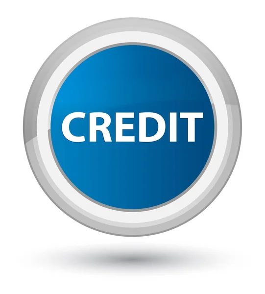 Credit prime blue round button — Stock Photo, Image