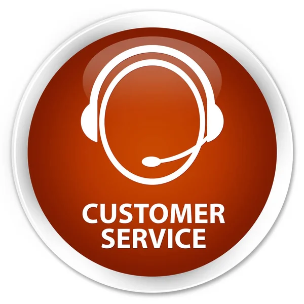 Customer service (pictogram van de zorg van de klant) premie bruin ronde knop — Stockfoto