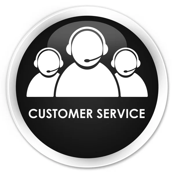 Customer service (team icon) premium black round button — Stock Photo, Image