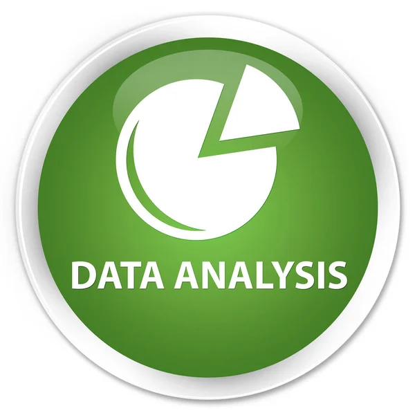 Data analys (diagram ikon) premium soft grön rund knapp — Stockfoto