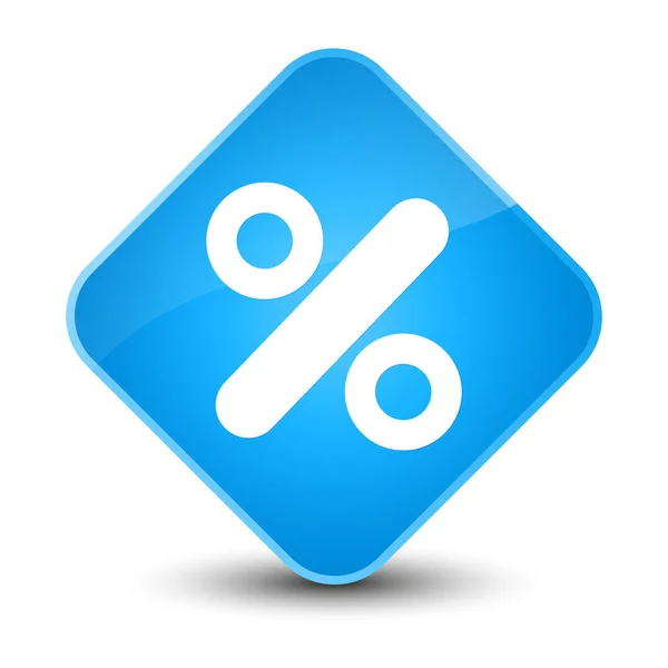 Discount icon elegant cyan blue diamond button — Stock Photo, Image