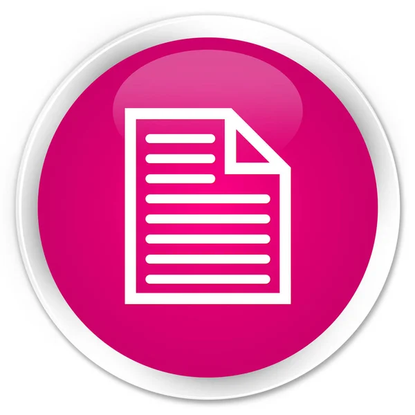 Icono de página de documento premium botón redondo rosa —  Fotos de Stock