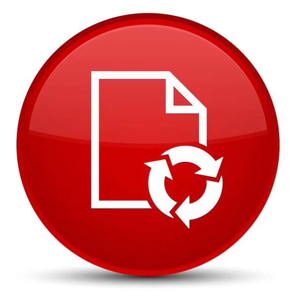 Documento ícone processo especial botão redondo vermelho — Fotografia de Stock